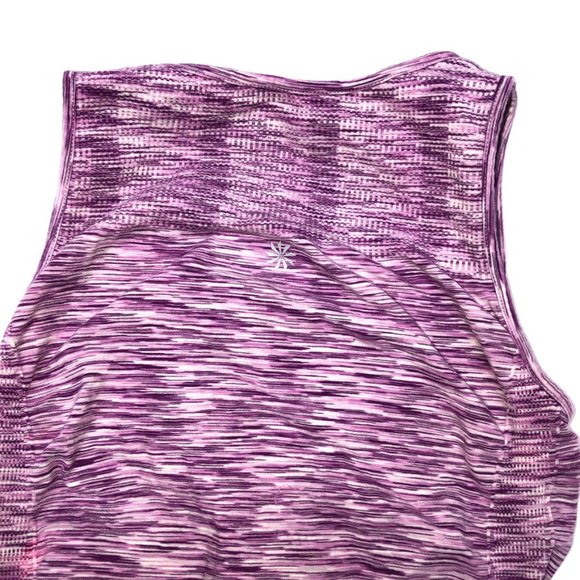 Athleta purple stripe muscle tee tank top work out S - Picture 4 of 9